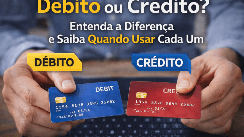 Débito ou Crédito? Entenda a Diferença e Saiba Quando Usar Cada Um