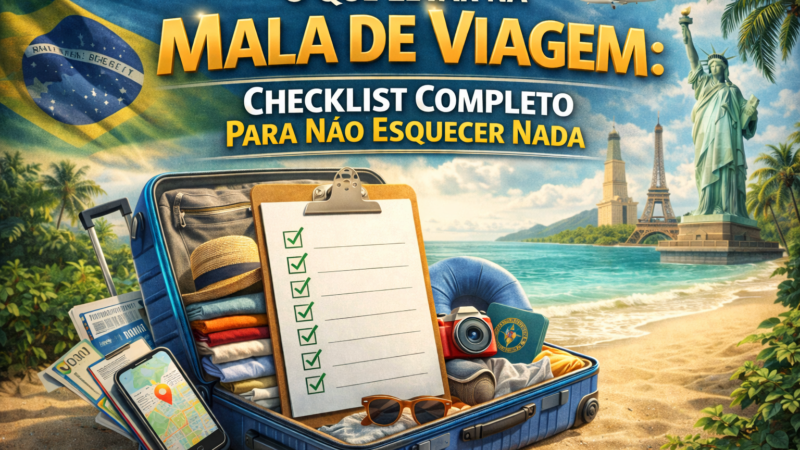 O Que Levar na Mala de Viagem: Checklist Completo Para Não Esquecer Nada