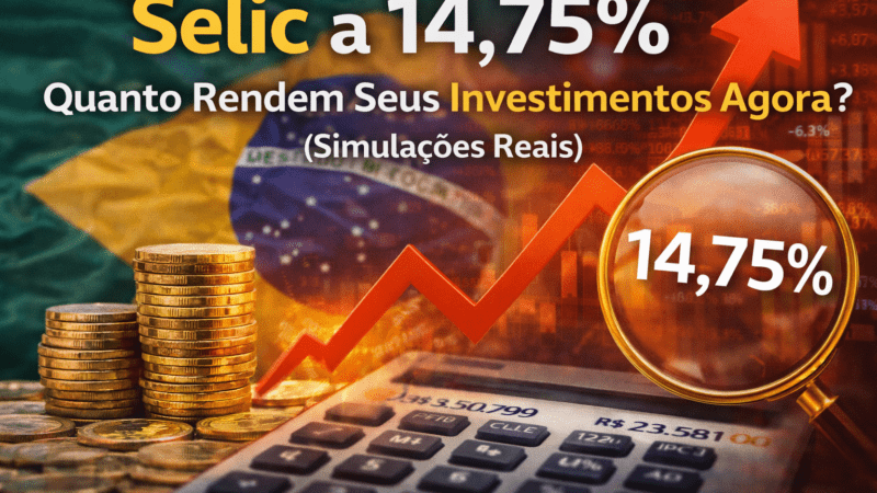 Selic a 14,75%: Quanto Rendem Seus Investimentos Agora? (Simulações Reais)